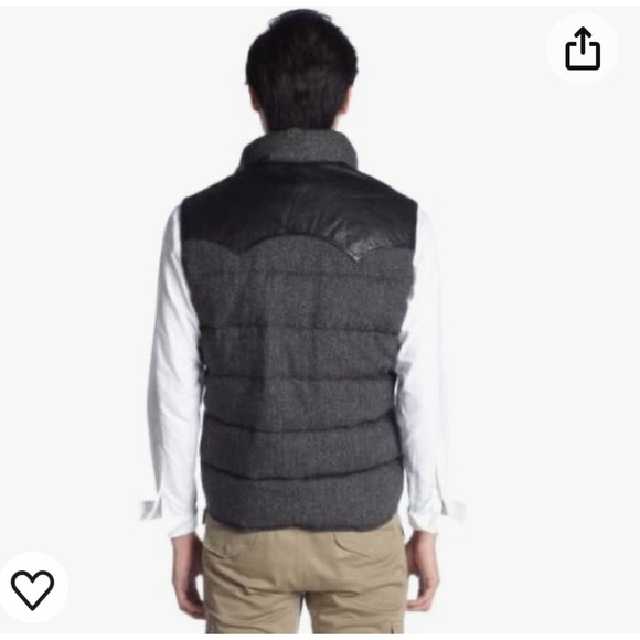 Penfield USA Collection STAPLETON WEED Black Tweed Down Vest Size Small - Picture 3 of 16